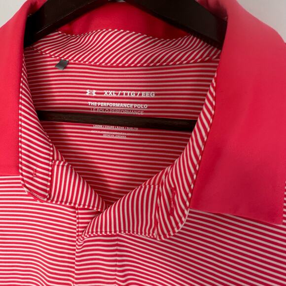 Under Armour Other - Under Armour Loose Fit Performance Polo XXL Striped Business Casual / Golf Shirt